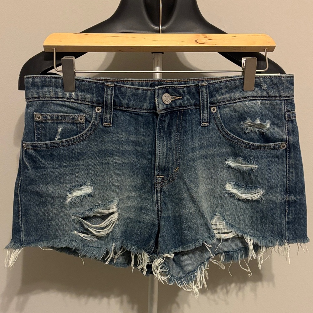 Lucky Brand Distressed Blue Denim Cutoff Shorts